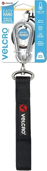 VELCRO Brand Easy Hang Strap 25mm x 61cm Black Reusable Storage view 1