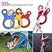 20 PCS Aluminum Guyline Cord Adjuster Tent Rope Tensioner 3 Holes Adjusters Ultralight Strong Guy Lines Tensioner Tent Guyline Cord Adjuster for Tent Pegs Camping Hiking Backpacking Outdoor Activity
