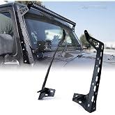 Xprite Light Bar Mount Brackets Compatible with Jeep Wrangler JK 2007-2018 | 50 Inch LED Light Bar &amp; Pod Light Mount, 2-in-1 Windshield Mounting Brackets for JK, 2PCS