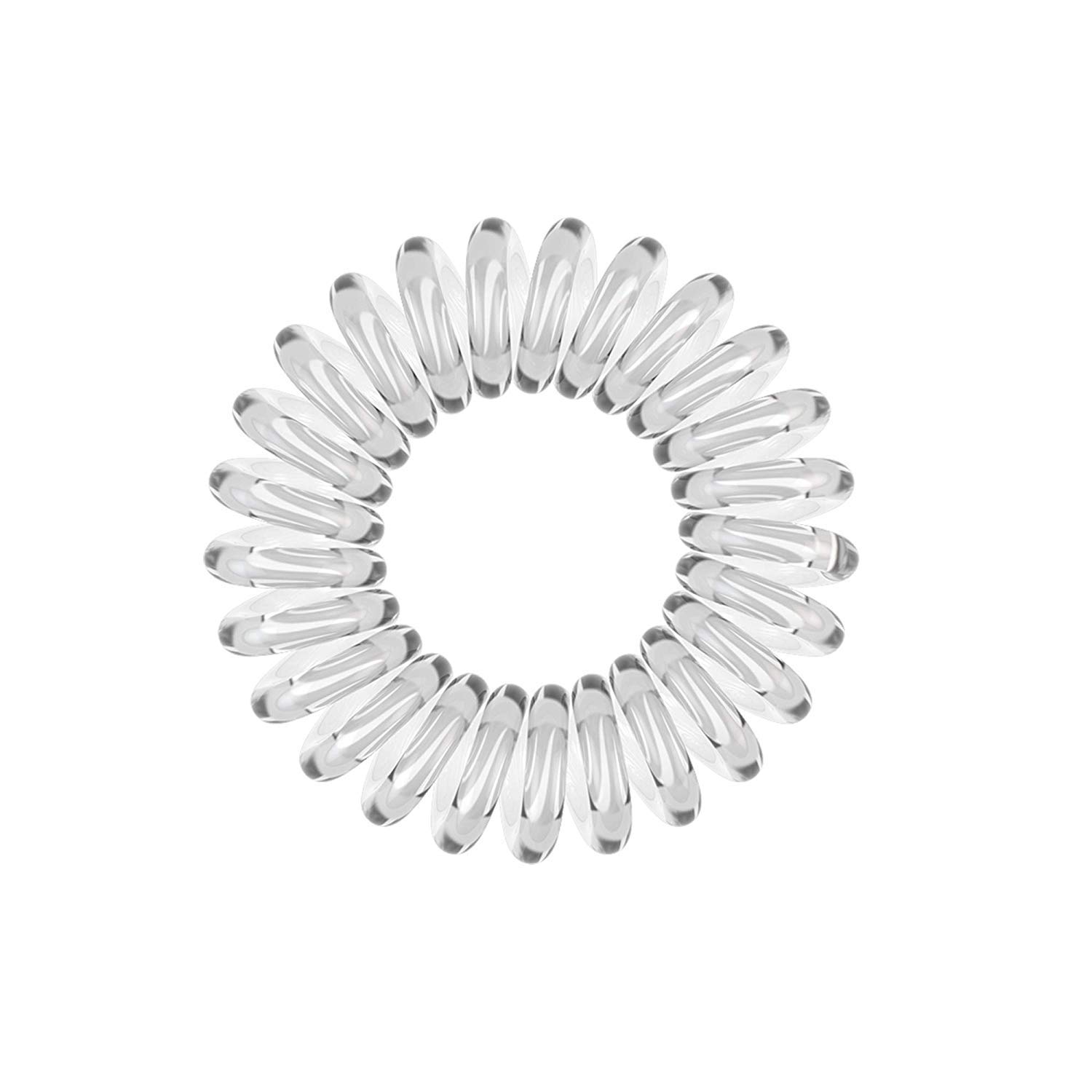 Kitsch Spiral Hair Ties, Coil Hair Ties, Phone Cord Hair Ties, Hair Coils - 8 Pcs, Transparent : Beauty