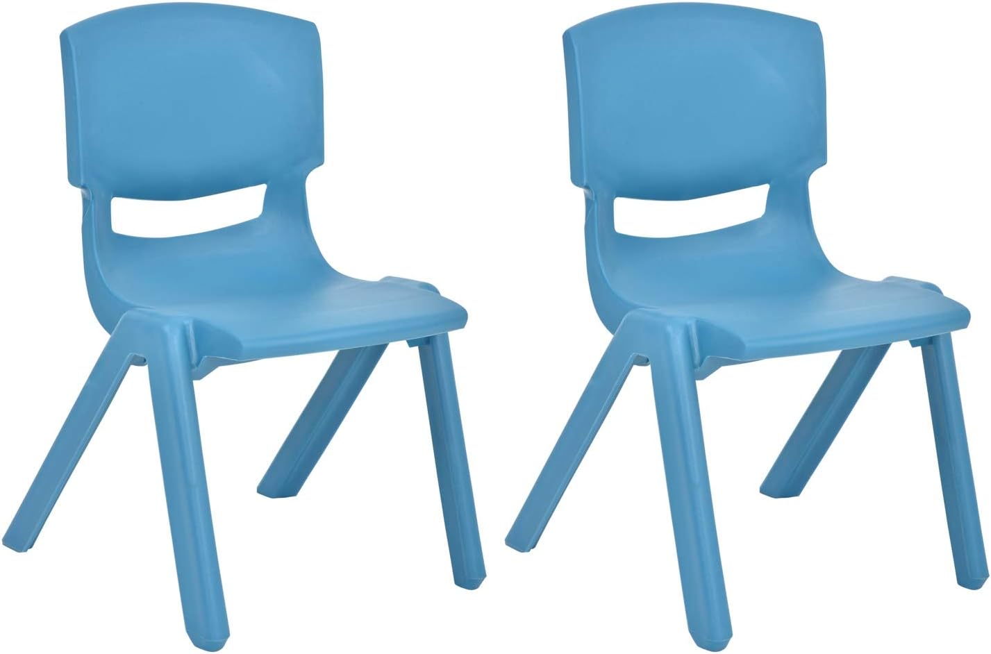 JOON Stackable Plastic Kids Learning Chairs, (2-Pack), 20.5x12.75X11 Inches, The Perfect Chair for Playrooms, Schools, Daycares and Home, Sky Blue