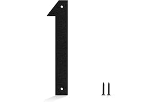 HOUNAHHA 3 Inch Black Metal House Number, Modern Outdoors Address House Number, Door Mailbox Decoration Sign, Metal Home Address Numbers and Letters, Large Visible Scene Signs(1)