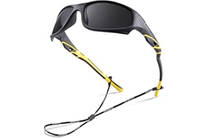 NULOOQ Kids Baseball Polarized Sunglasses – Unbreakable Flexible Youth Sports Sunglasses for Boys Girls Age 4-12