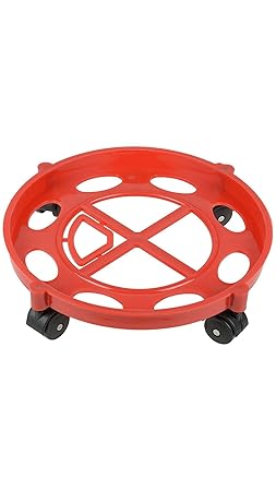 Home Market Gas Cylinder Trolley with wheels|Gas Trolly|Lpg Cylinder Stand,Color May Vary