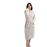 WESHIONGOO Women’s Robe Luxury Knit Bathrobe for Women Ultra-Soft Plush Fleece Robe, Cozy Spa-Like Longwear (One Size)