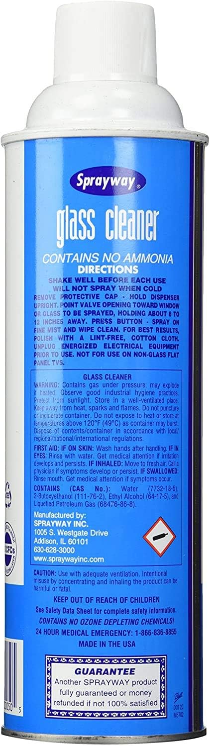 Sprayway SW053R Ammonia-Free Glass Cleaner, Foaming Action - Streakless Shine, 19 Oz: Health & Personal Care