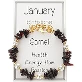 ChungLong0593 Women's Color Crystal Beads Pearl Beads Birthstone Bracelet Natural Stone Chakra Anxiety Relief Healing Crystal Birthday Gift Graduation Gift Friendship Jewelry