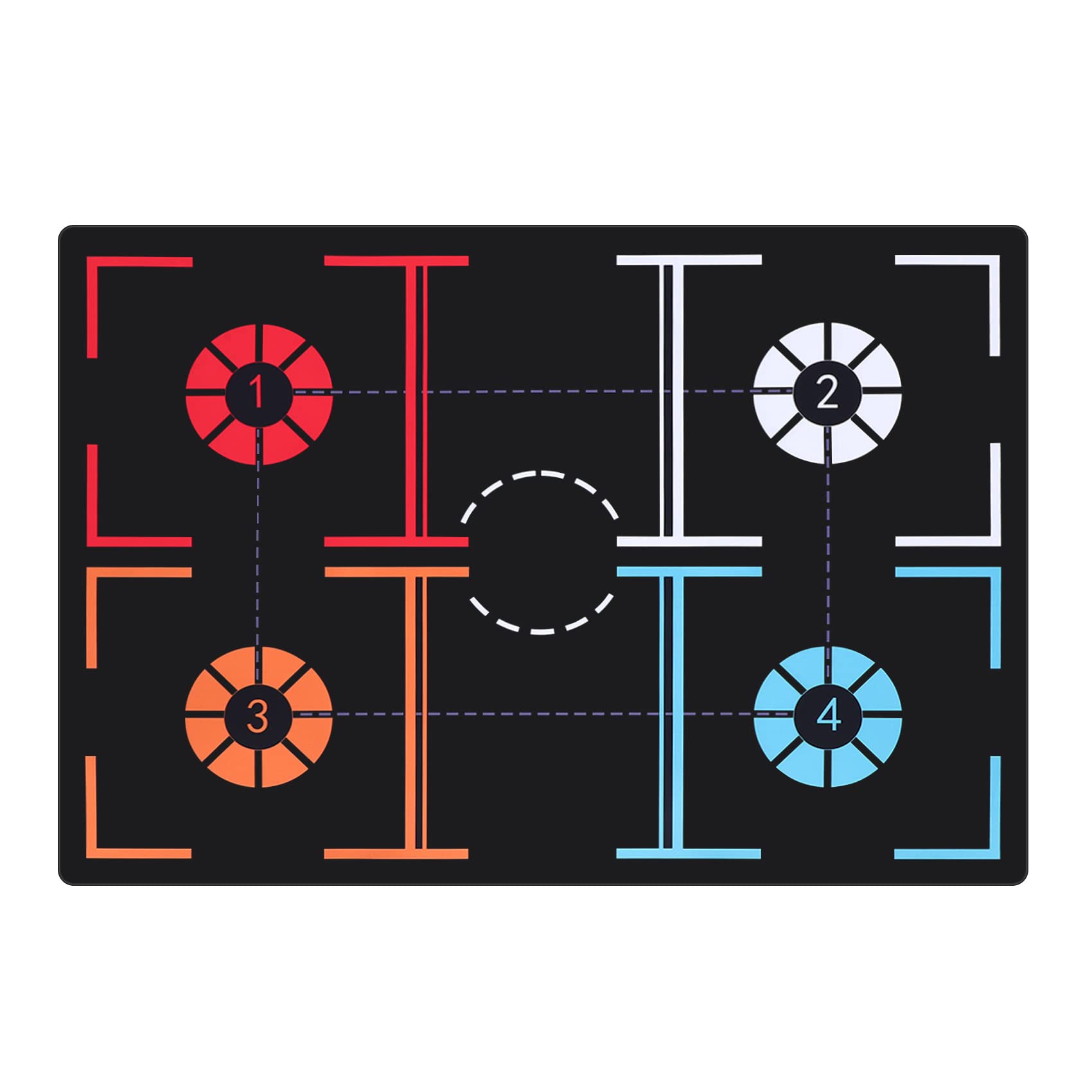 Ginobili Standard Basketball Training Mat Non-Slip Foot Practice Mat Dribble Control Auxiliary Footstep Mat 108 x 76cm for Adults