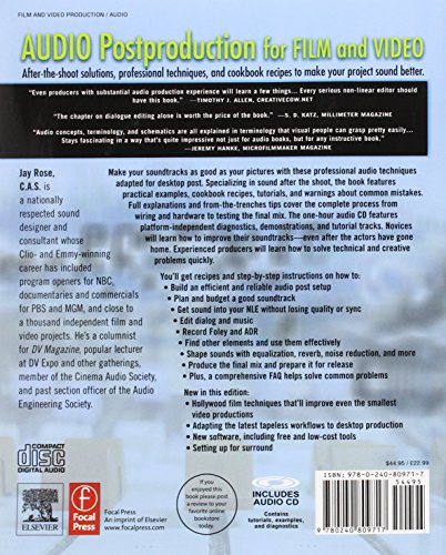 Audio Postproduction for Film and Video, Second Edition: After-the-Shoot solutions, Professional Techniques,and Cookbook Recipes to Make Your Project Sound Better (DV Expert Series)