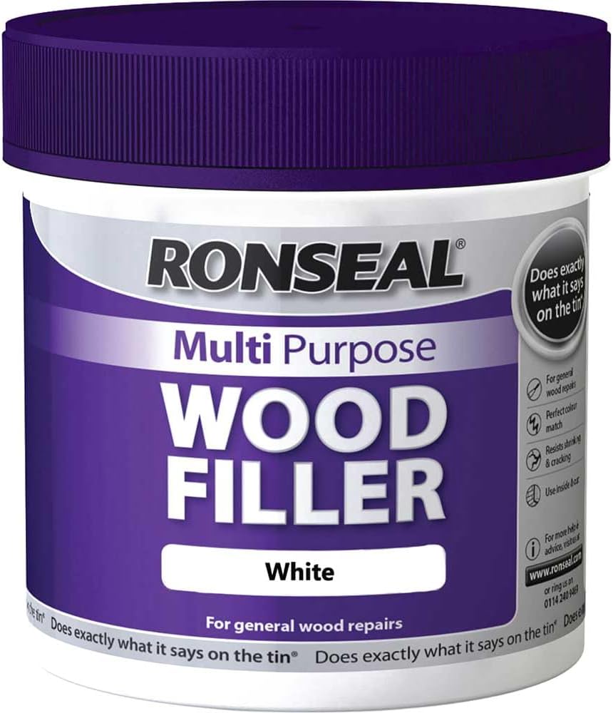 Ronseal Multi-Purpose Wood Filler White 465 g Tub MPWFW465