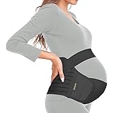 ChongErfei Maternity Belt Pregnancy Belly Band 3 in 1 Maternity Support Belt for Pregnant Back/Pelvic/Hip Pain, Maternity Band Belly Support for Pregnancy (Black, XL)