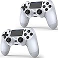 LaiChauKit Wireless Controller 2 Pack Compatible with PS4/Pro/Slim with Dual Vibration，Audio Jack，2Pcs USB C Cable