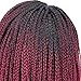 HAIR WAY Box Braided Wigs Bob Lace Front Wig for Black Women Black to Burgundy Glueless Short Bob Braided Lace Wig with Baby Hair for Daily Wear Half Hand Tied 12inches #1b/Burgundy