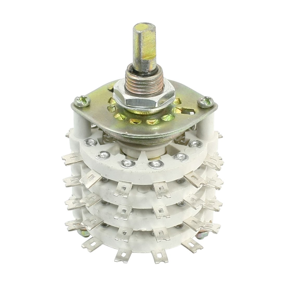 Sourcingmap 6mm Shaft 8P5T 8 Pole 40 Position Band Channel Selector Rotary Switch