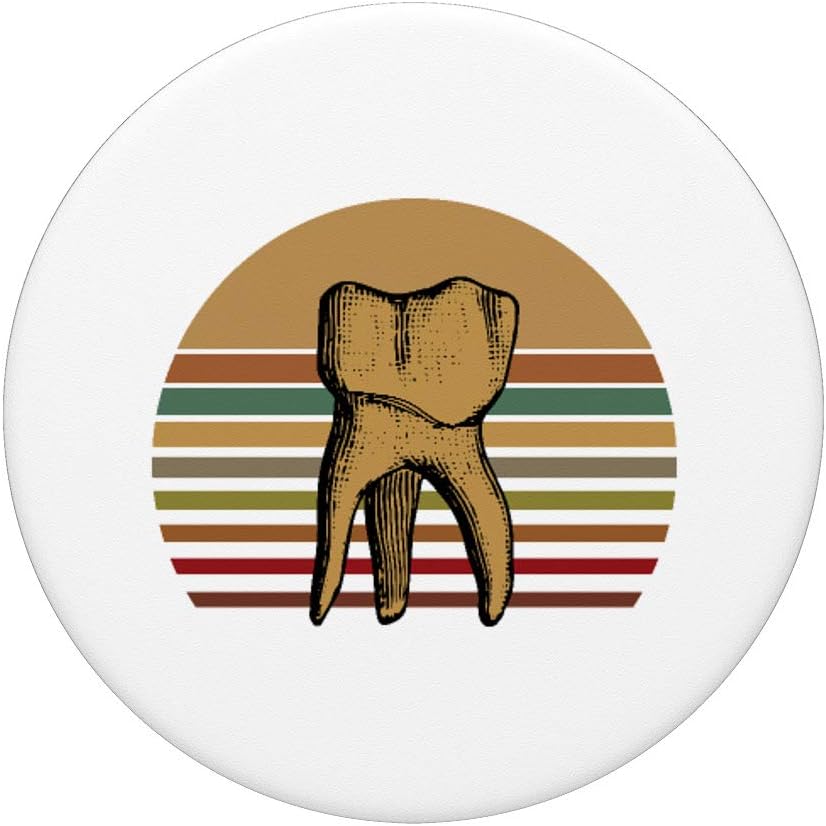 Retro Dentist Dentistry Student Dental Humor Teeth Smile PopSockets Grip and Stand for Phones and Tablets - Image 4