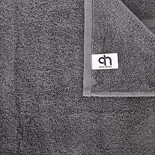 4-Piece Bath Towels Set for Bathroom, Spa & Hotel Quality | 100% Cotton Turkish Towels | Absorbent, Soft, and Eco-Friendly (Dark Grey)