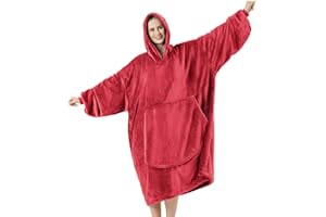 FestiCorp Oversized Blanket Hoodie for Adults - Extra Long Wearable Sweatshirt with Giant Sleeve, Hood and Pocket