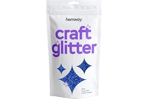 Hemway Craft Glitter 100g / 3.5oz Glitter Flakes for Arts Crafts Tumblers Resin Epoxy Scrapbook Glass Schools Paper Halloween Decorations - Fine (1/64" 0.015" 0.4mm) - Sapphire Blue