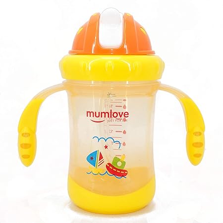 New Born Care NBC274 Mumlove Baby Sipper with Training Handle 200ML BPA Free (Yellow)