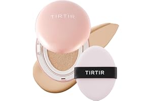 TIRTIR Mask Fit All Cover Pink Cushion Foundation | High coverage, Velvety Matte Finish, Lightweight, Flawless, Corrects Redness, Korean Cushion (#21N Ivory, Full Size, 0.63 Fl Oz)