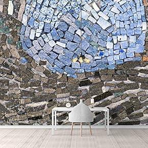 Wall Mural Realistic Rock Colorful Bricks Removable Self-Adhesive Large Wallpaper - 66x96 inches