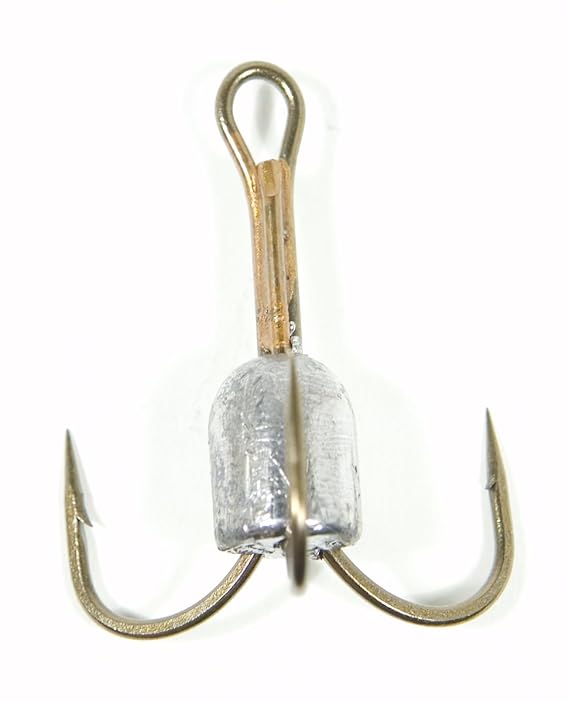 Eagle Claw L&S Weighted Snagging Treble Hook, 5/0, Bronze