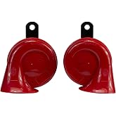 HELLA 007424801 Twin Trumpet High/Low Tone 12V Horn Kit with Bracket, Red