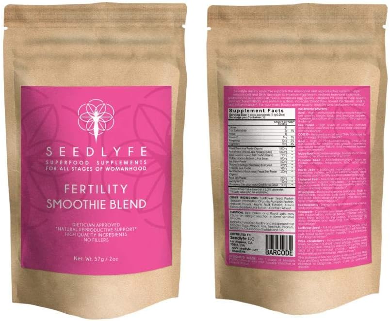 Seedlyfe Fertility Smoothie Blend for Women & Men 57 Grams: Health & Personal Care