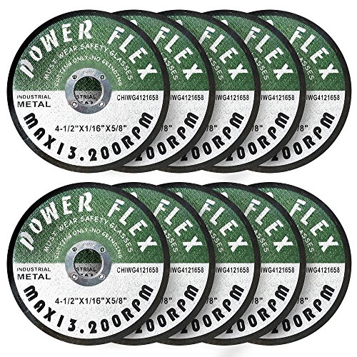 4 1/2" x 1/16" x 5/8" PREMIUM CUT OFF WHEELS - 10 PACK -, For Cutting all Ferrous Metals and Stainless Steel