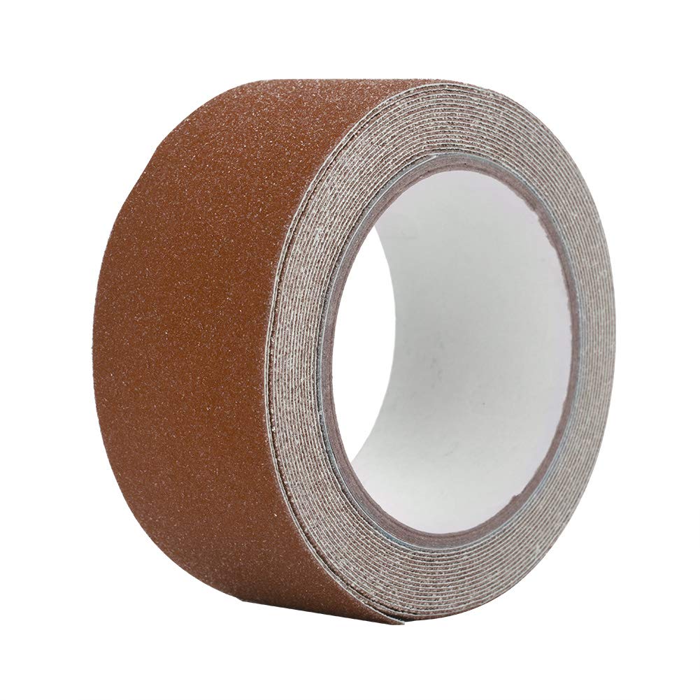 Aramox Non-Slip Tape, 1.97 * 16.4 inch Colorful Anti Skid Adhesive Safety Tape For Stair Step Floor Safety Non Slip(Brown)