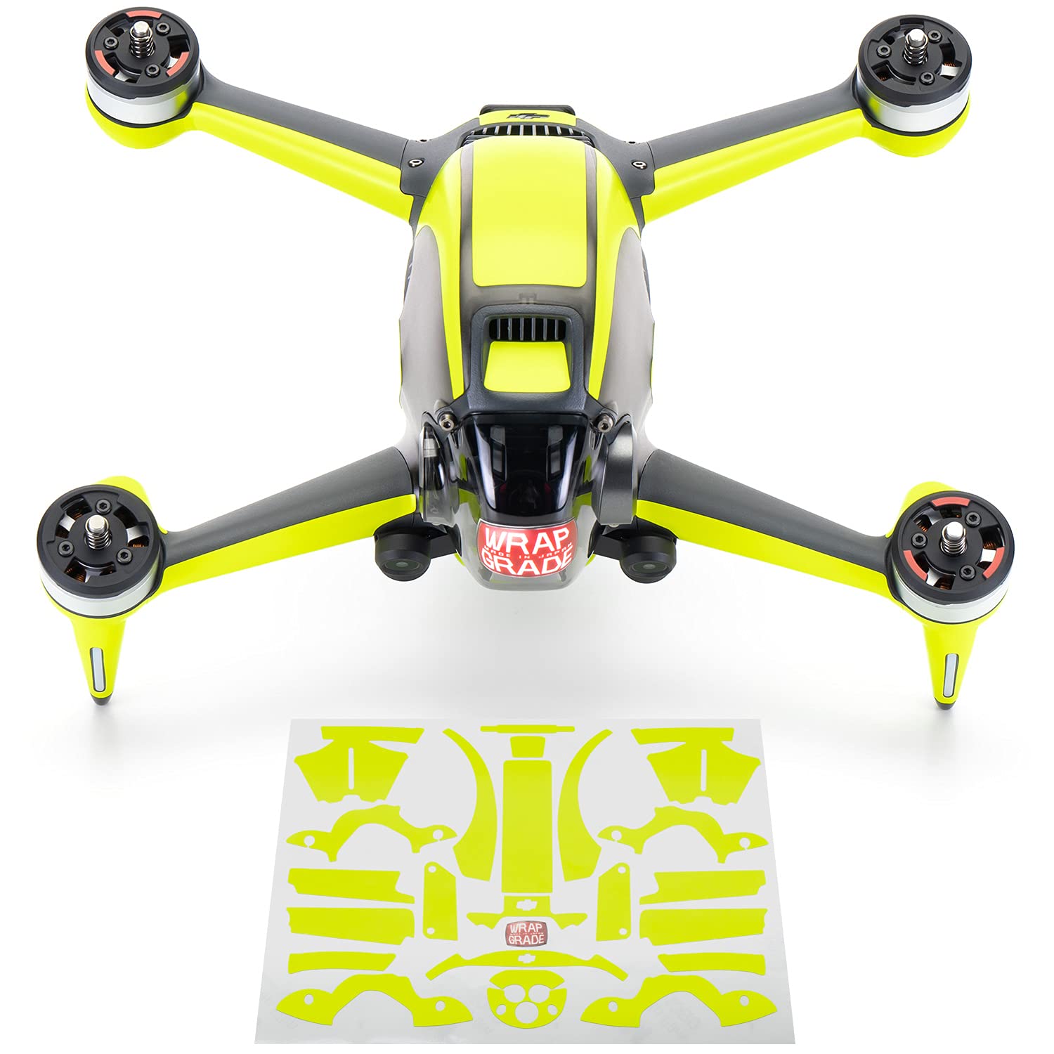 WRAPGRADE Skin Compatible with DJI FPV | Accent Color (NEON YELLOW)