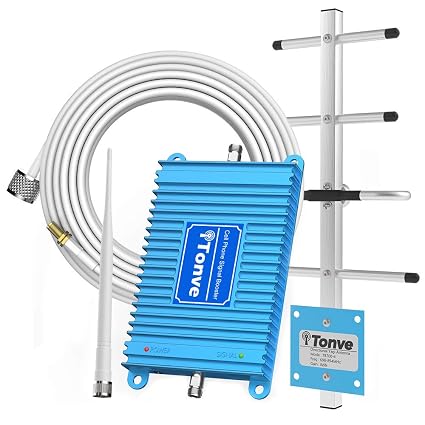 Tonve Cell Phone Signal Booster 4g Lte Verizon 700mhz Band 13 Fdd Mobile Signal Repeater Amplifier Including Outdoor Directional Yagi Antenna For Home