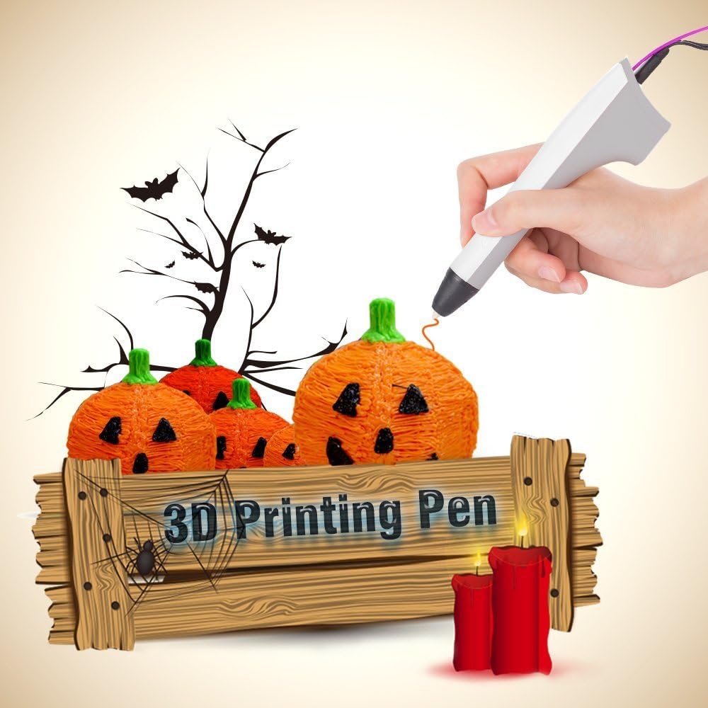 3D Pen, Ailink 3D Printing Drawing Painting Pen Fits PCL & PLA Filaments, USB Charged, Non clog, Gifts/ Present and Toys for Boys & Girls - White