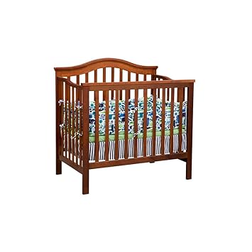 dark cherry wood crib