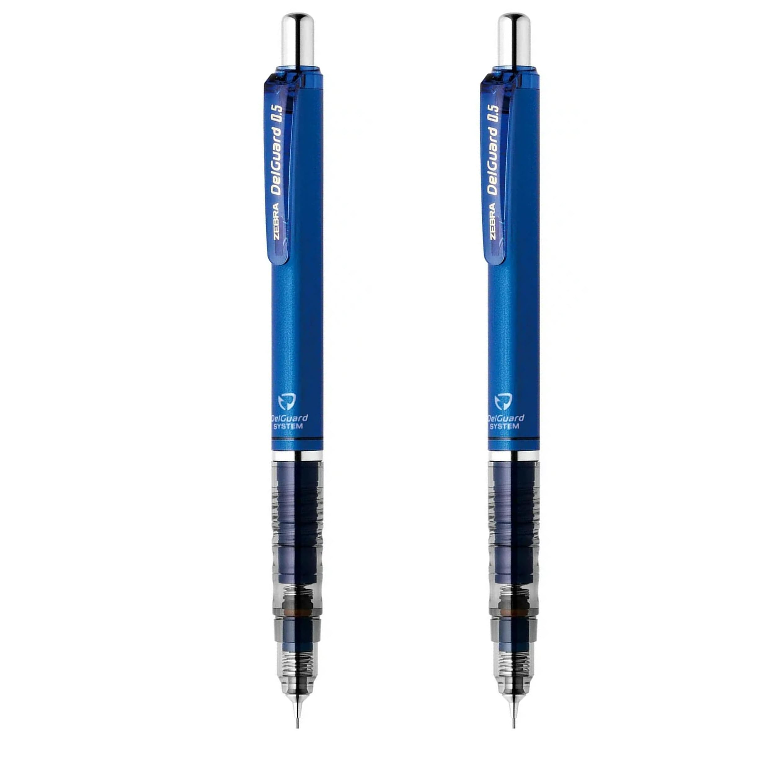 Zebra Pen Delguard Mechanical Pencils - HB 0.5mm - Blue Barrel, 1 count (Pack of 2)