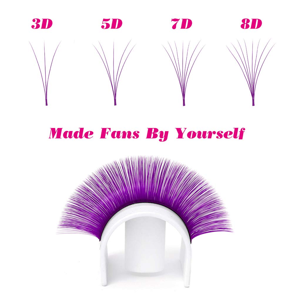 Purple Eyelash Extensions 0.07mm C/D Curl Volume