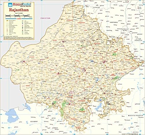 Haryana And Rajasthan Map Buy Rajasthan Map [Printed On Vinyl] (Size 36 X 33.5 Inches) Book Online At  Amazon | Rajasthan Map [Printed On Vinyl] (Size 36 X 33.5 Inches) Reviews &  Ratings