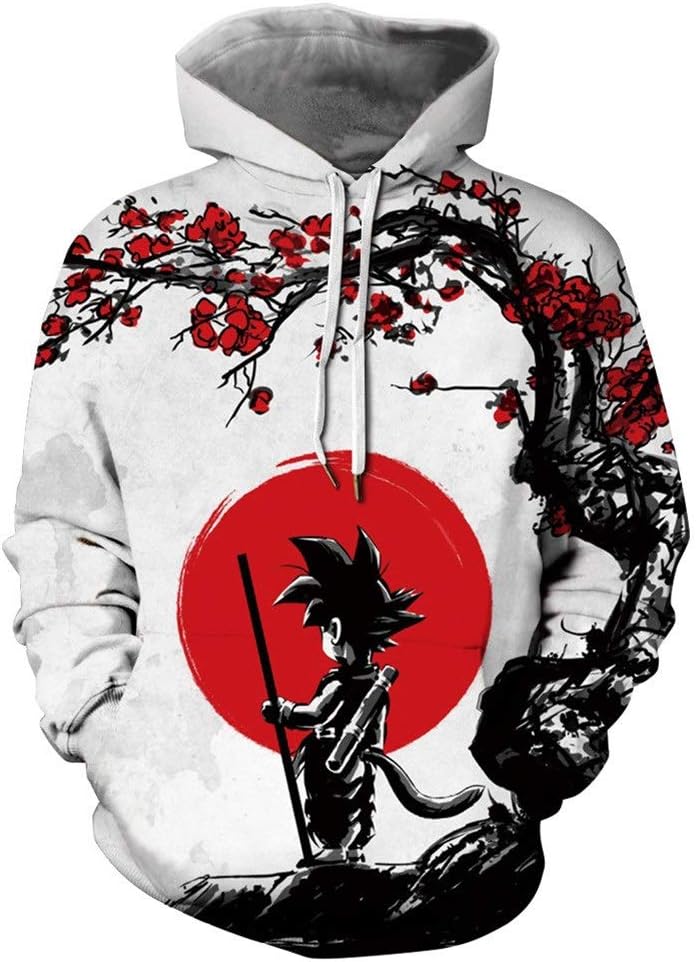 Hoodie 3d Dragon Ball Goku 3d Japanese Anime Print Pocket Turtleneck Sweatshirt Autumn And Winter Loose Neutral S 5xl Size Xl Amazon Co Uk Kitchen Home