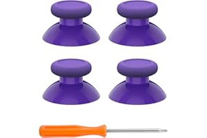 eXtremeRate Replacement Controller Joystick for Xbox One - 4 PCS Purple Thumbsticks Analog Thumb Sticks Parts for Xbox Series X/S, Xbox One S/X, Elite Controller with Repair Kit Screwdriver