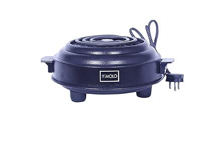 MOLO Chrome 1000 W Electric G Coil Induction Cooktop Hot Plate (Black )