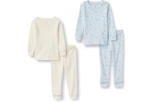 Amazon Essentials x Sofia Grainge Unisex Babies' Snug-Fit Cotton Footed Pajamas