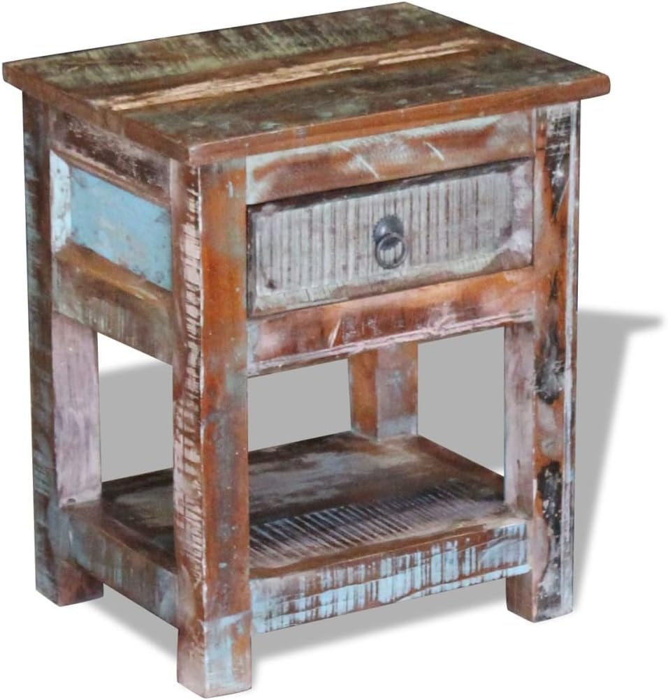 Best reclaimed wood white side table