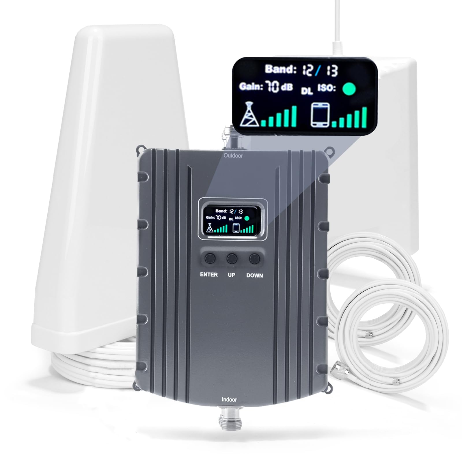 Photo 1 of Cell Phone Booster for Home & Office,Up to 5500Sq Ft,Cell Phone Signal Booster for Band 2/25 / 4/66 / 5/12 / 17/13 with All U.S. Carriers,Boosts 5G 4G LTE, FCC Approved Cell Booster