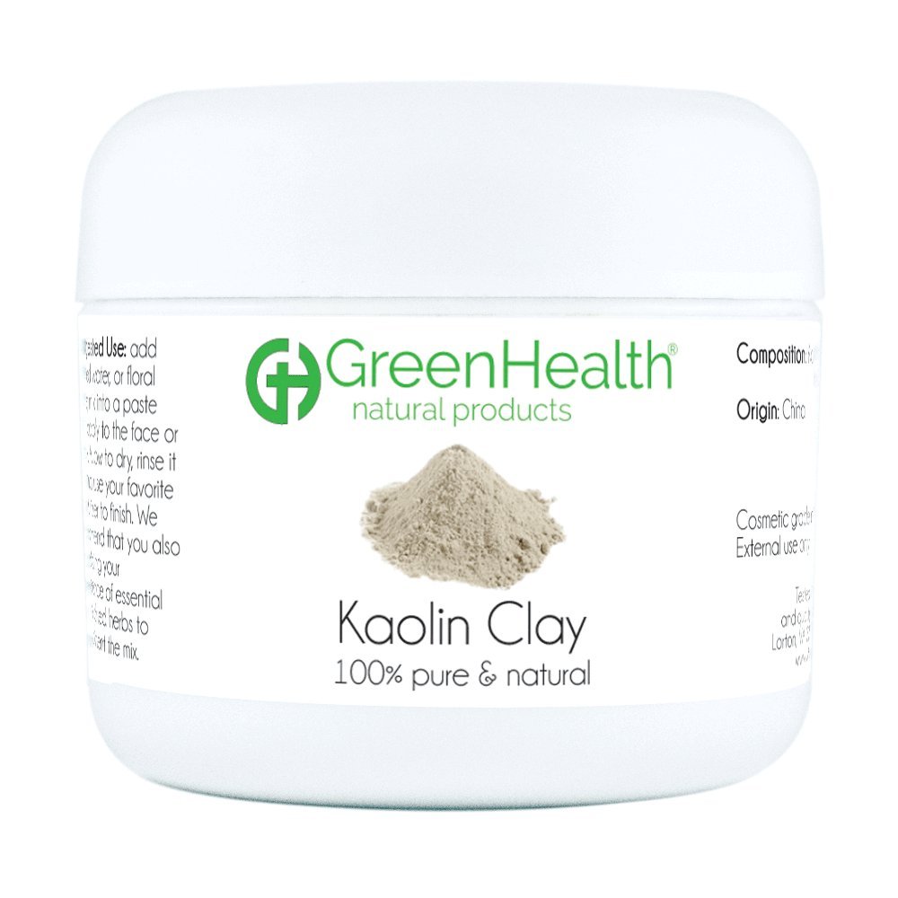 Kaolin Clay Powder 100 Pure & Natural by GreenHealth (1.5 oz) Beauty