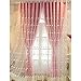 Didihou Embroidered Voile Mix Match Blackout Curtain Double Layer Darkening Thermal Insulated Window Treatment Grommet Drapes for Living Room Girls Bedroom, 1 Panel (52W x 84L Inch, Pink)