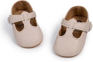 Sonsage Baby Girls Mary Jane Shoes Bowknot Princess Wedding Ballet Flats Infant Anti Slip Soft Sole Newborn First Walking Cri