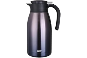 GiNT 1.9L/64Oz Thermal Coffee Carafe for Keeping Hot - Insulated Stainless Steel Carafe for Hot Liquids, Double Walled Vacuum