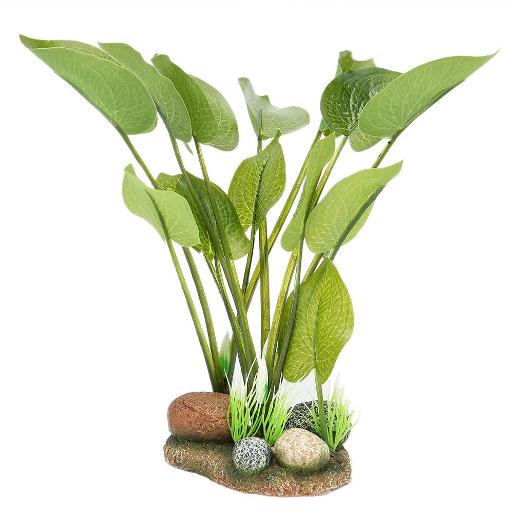 Zerodis Aquarium Water Plants Landscape, Aquarium Background Plant Grass for Fish Tank Ornament Landscape Home Décor[Rock Water Plants]
