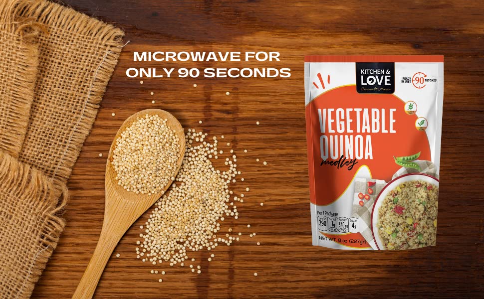 Kitchen & Love Vegetable Quinoa Medley, Pre Cooked, Microwave Ready