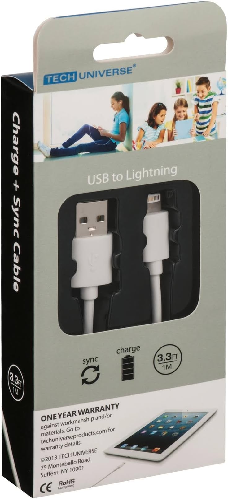 Tech Universe USB Charge & Sync Cable 3.3 Ft.